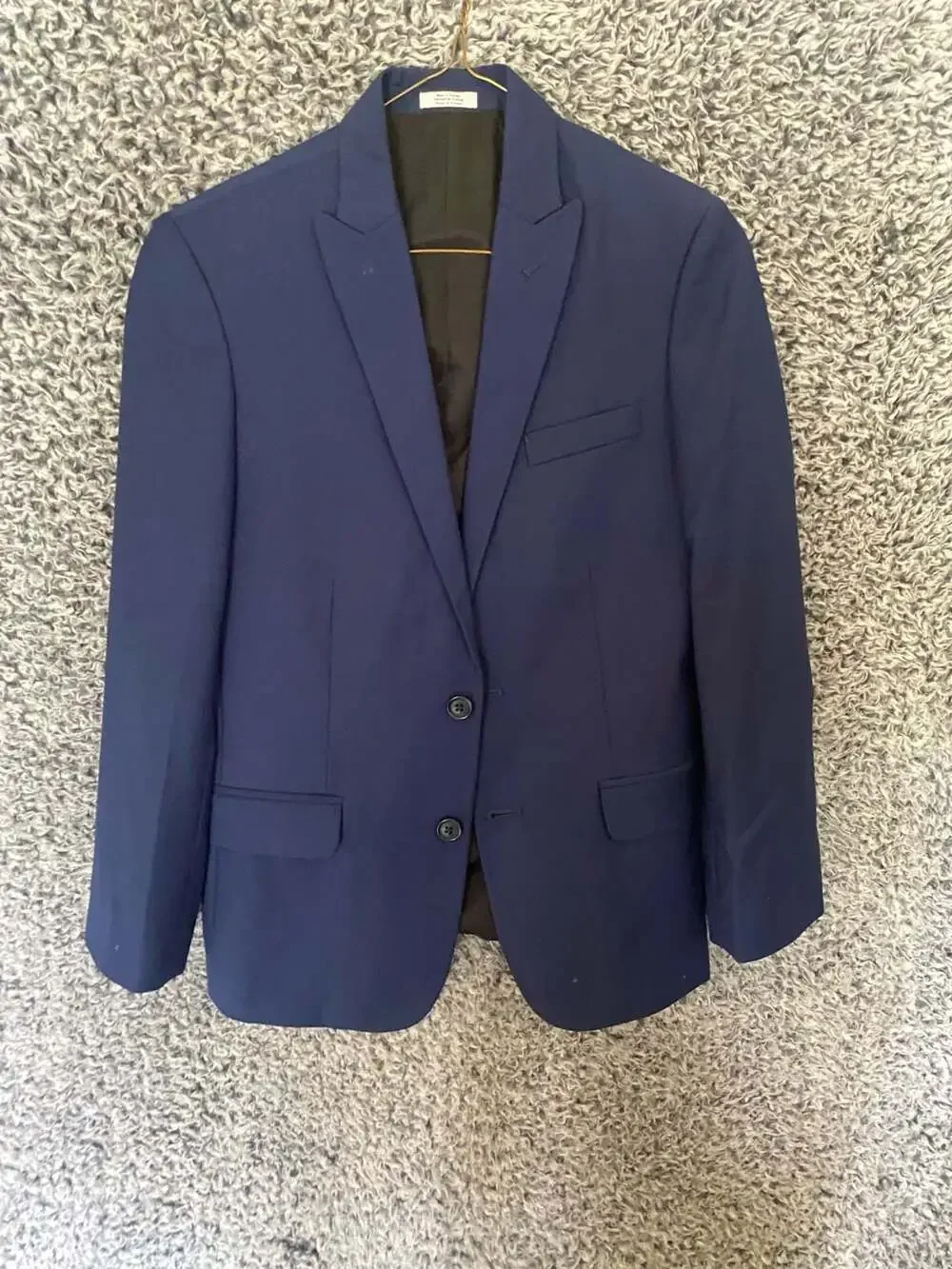 Calvin Klein Boys Blue Two-Button Blazer Jacket Size 12 Regular